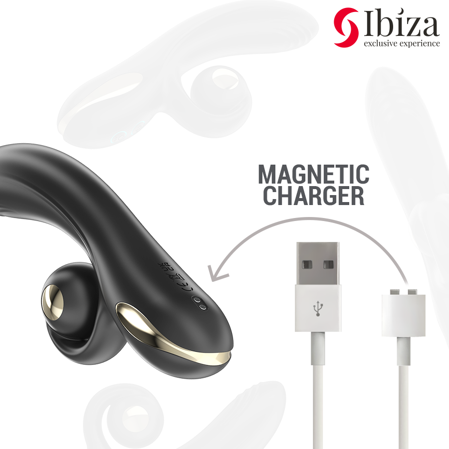 IBIZA - VIBRADOR TWISTER CON ESTIMULADOR CURVE Y VIBRO-ROTACIÓN