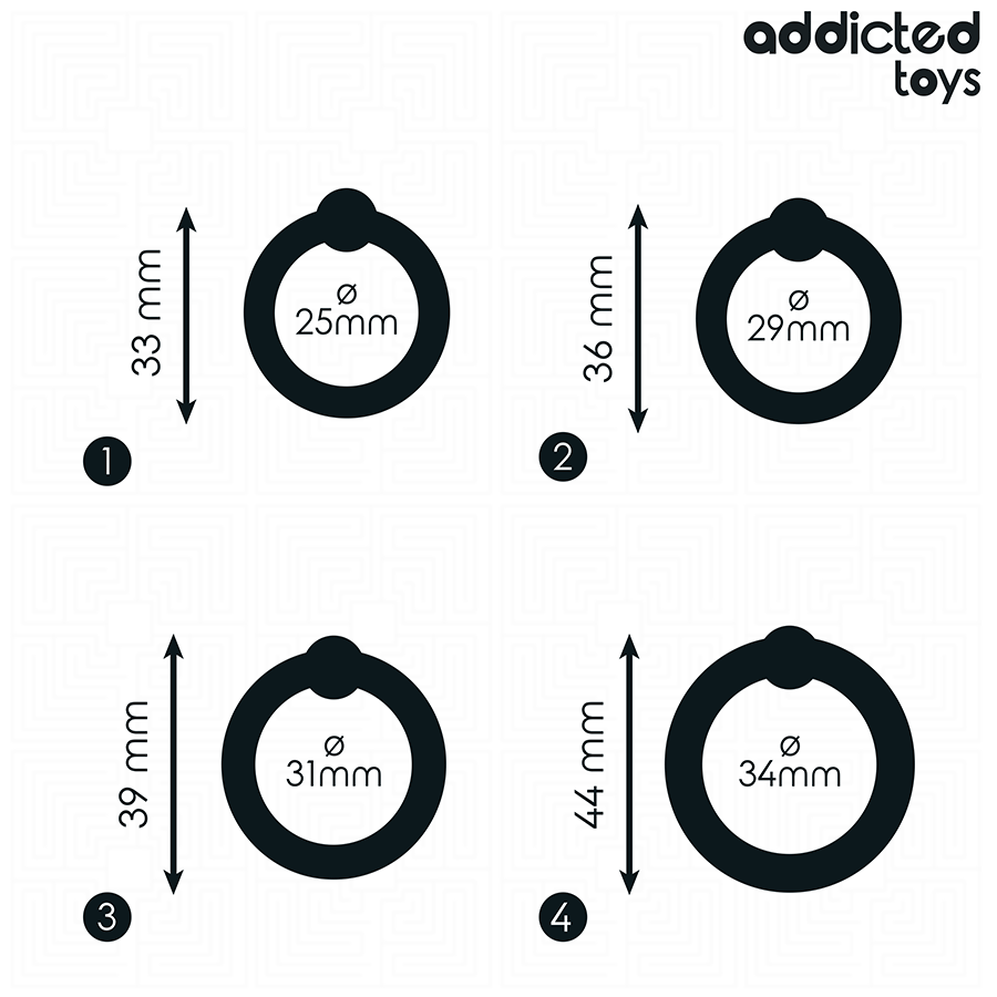 ADDICTED TOYS - SET ANILLOS SILICONA DE PRESIÓN
