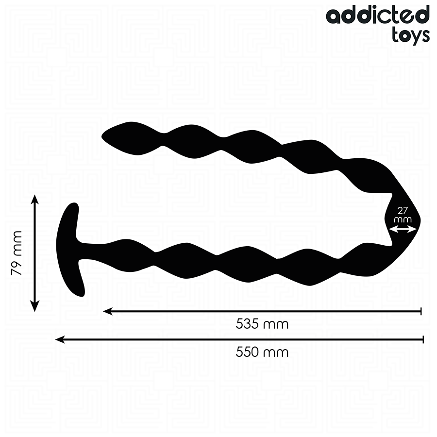 ADDICTED TOYS - ROSARIO ANAL 27 CM EXTRA LARGO SILICONA
