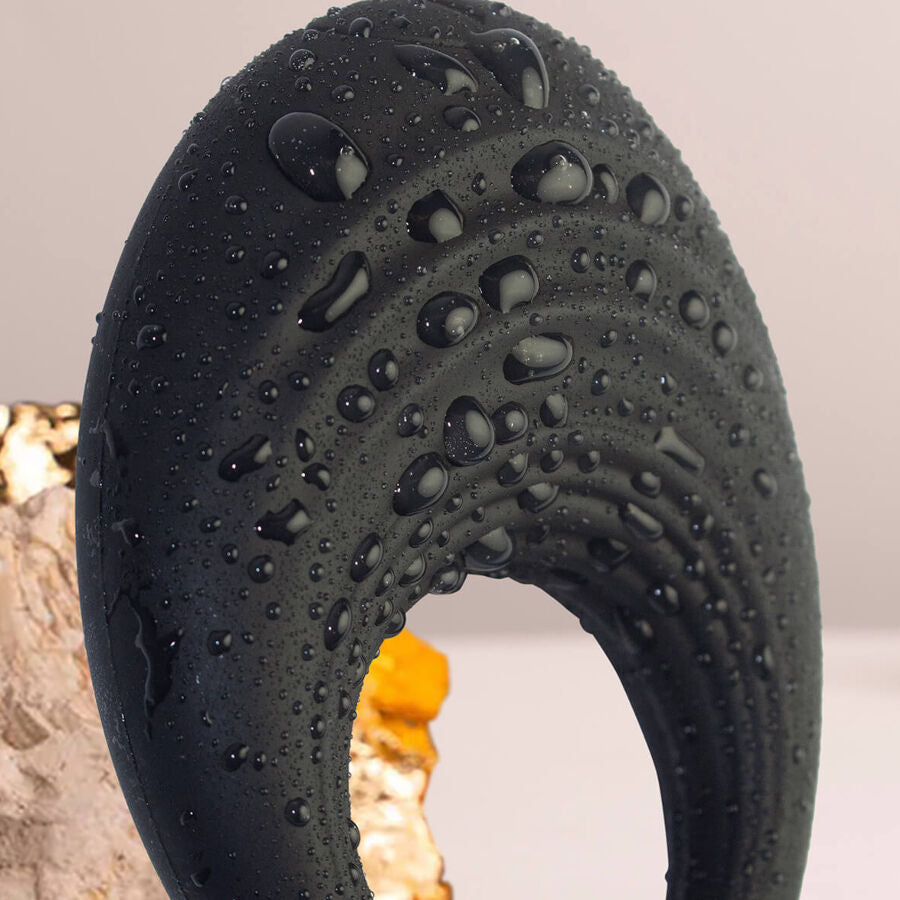ROCKS- OFF - SPIRE ANILLO VIBRADOR PARA EL PENE NEGRO
