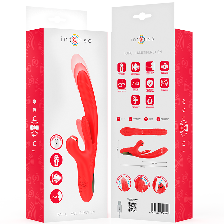 INTENSE - KAROL VIBRADOR MULTIFUNCIÓN EMPUJE &  SUCCION & ESTIMULACIÓN