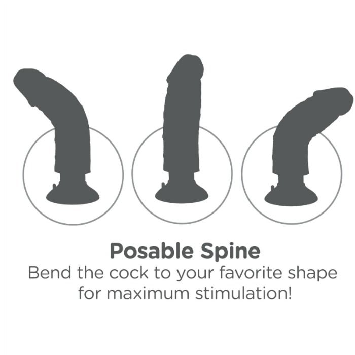KING COCK - DILDO VIBRADOR CON TESTÍCULOS 25.5 CM COLOR MARRÓN