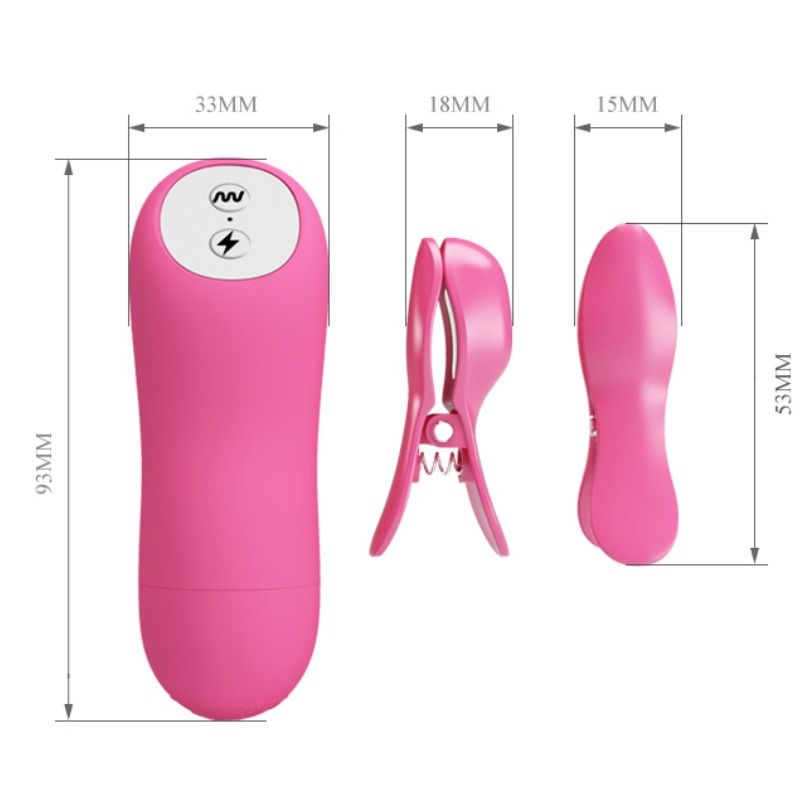 BAILE - ROMANTIC WAVE PIZAS CON VIBRACIÓN Y ELECTROSHOCK FUCSIA